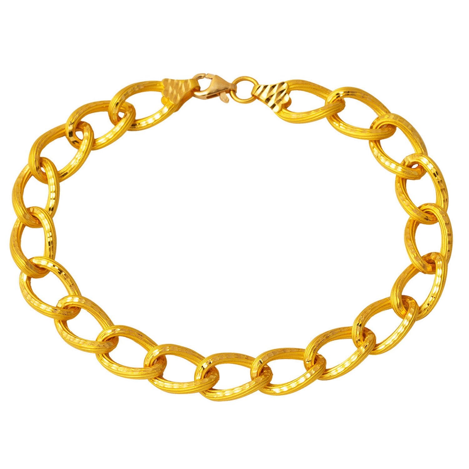 22K Yellow Gold Space Path Bracelet 8.77 g | Goldia.com