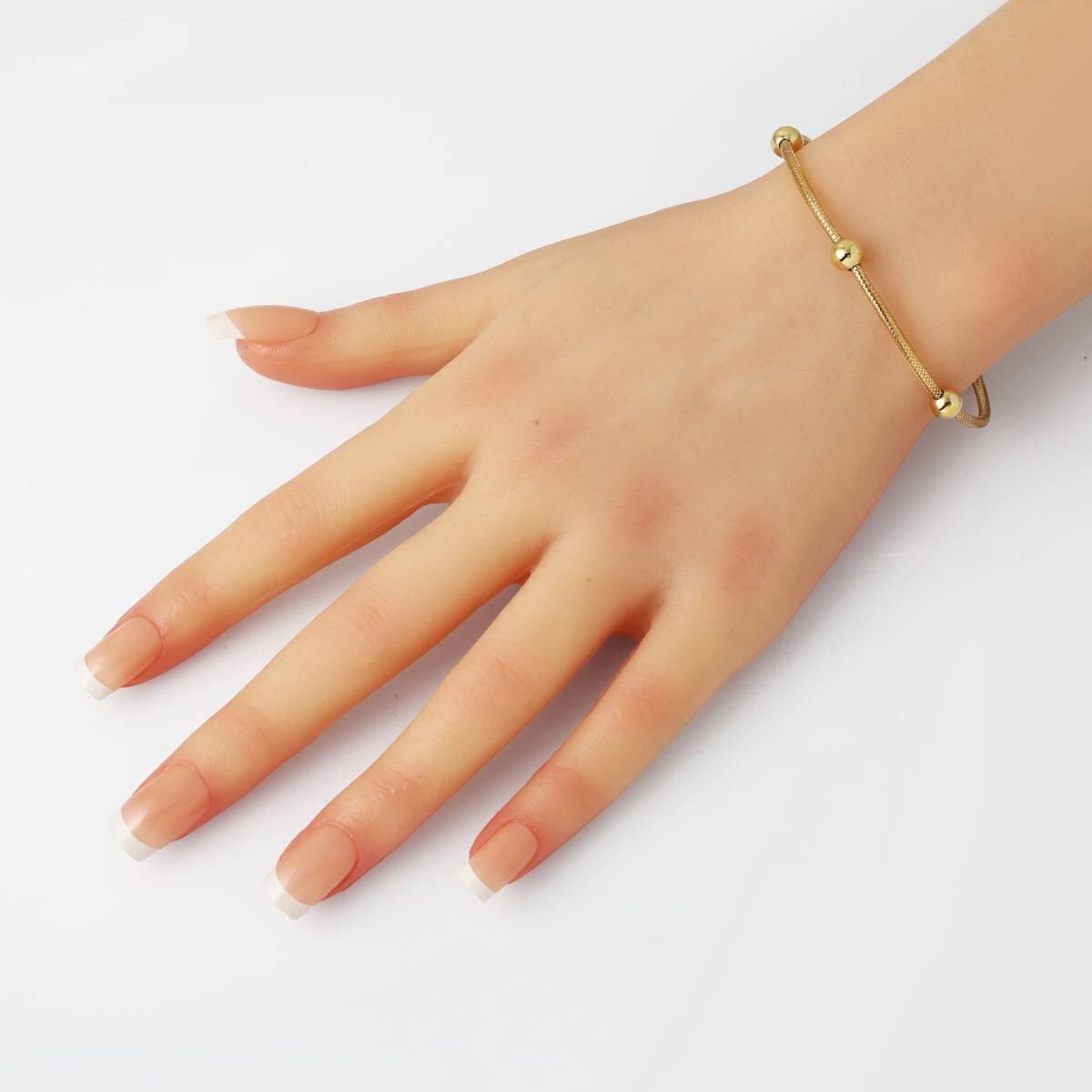 14K Yellow Gold Italian Bead Flexible ID Bracelet
