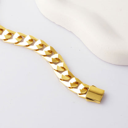 14K Yellow Gold Italian Curb Bracelet (14.32 g)