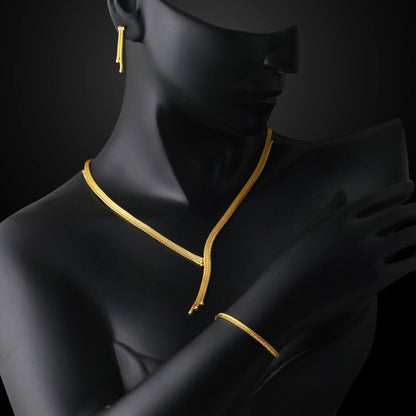 14K Yellow Gold Italian Braided Wedding Set