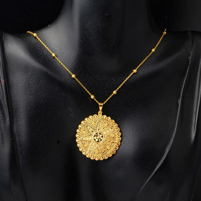 14K Yellow Gold Sun Sparkle Necklace