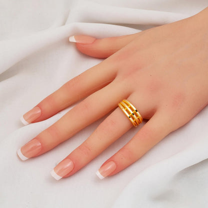 14K Yellow Gold 3-Piece Ajda Ring