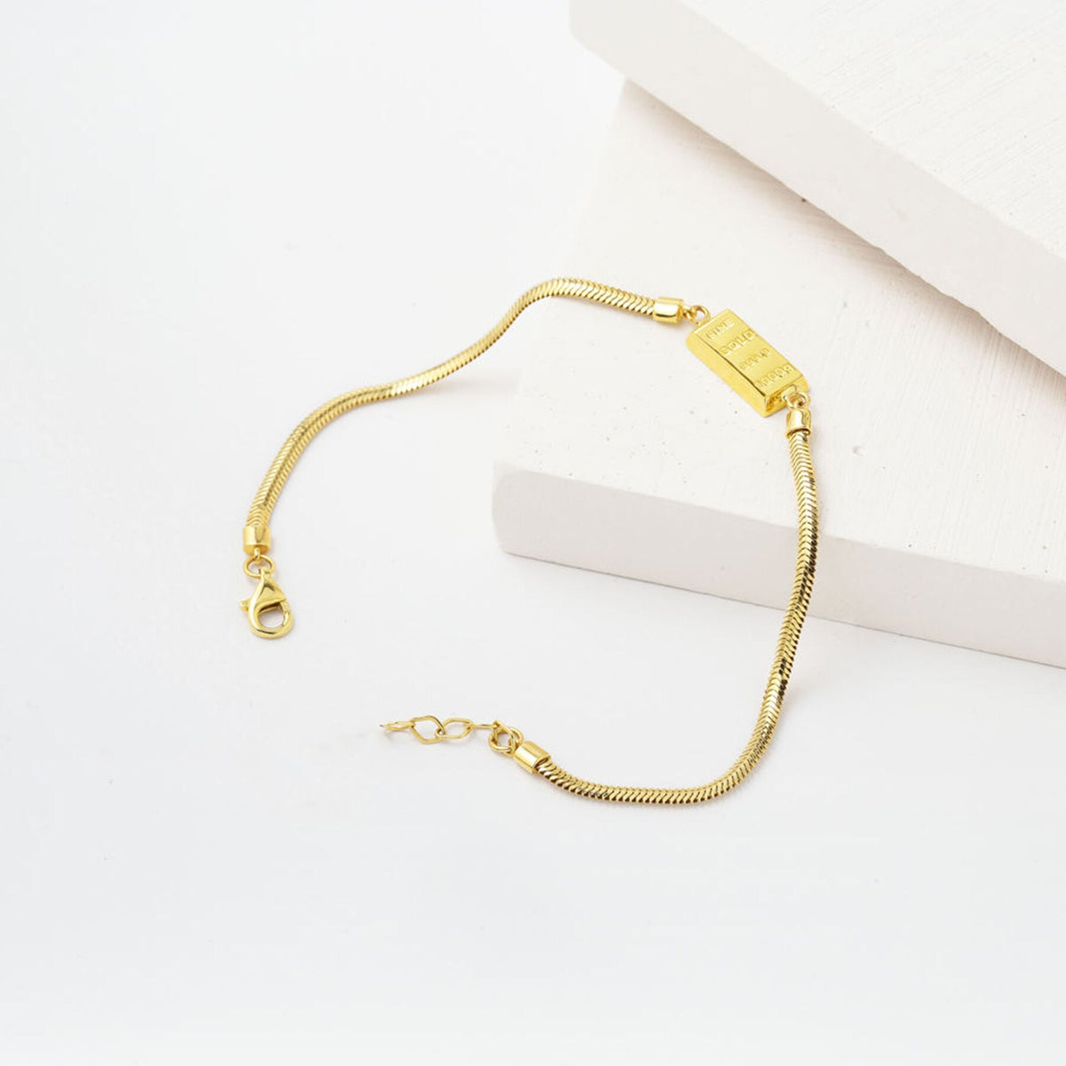 14K Yellow Gold Bar Cubic Zirconia Bracelet