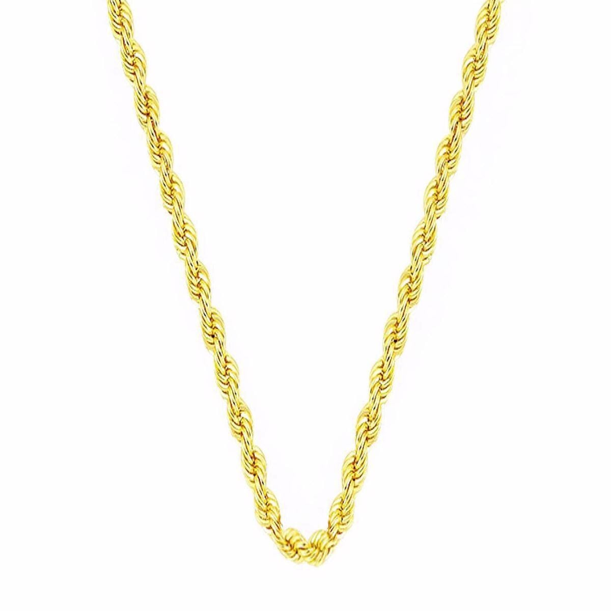 14K Yellow Gold Rope Chain 45 cm