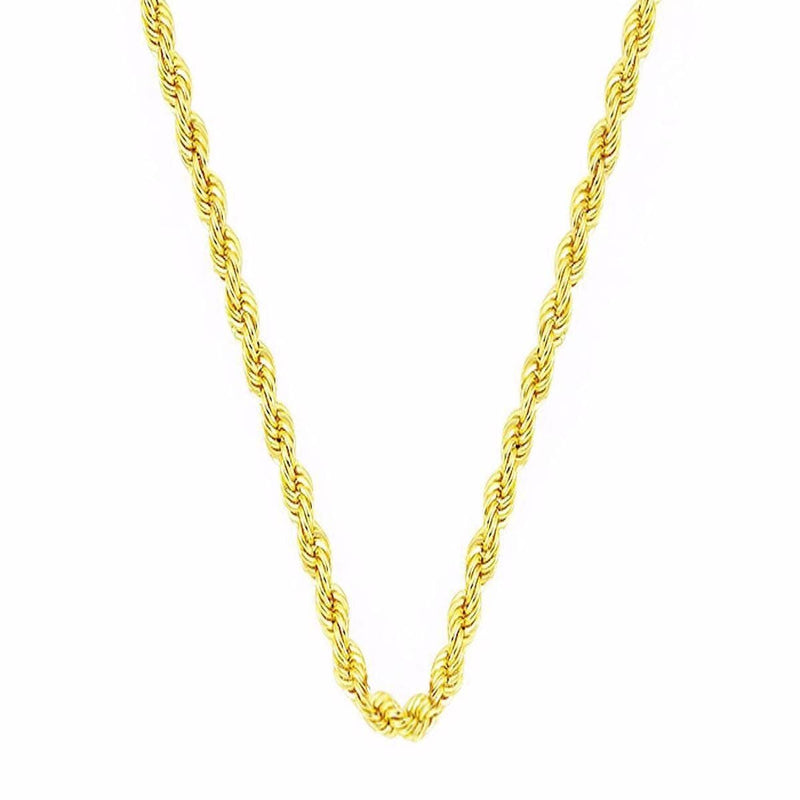 14K Yellow Gold Rope Chain 45 cm