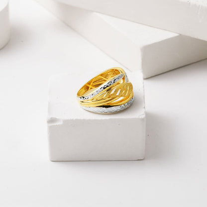 14K Yellow Gold Ivy Shaped Ring