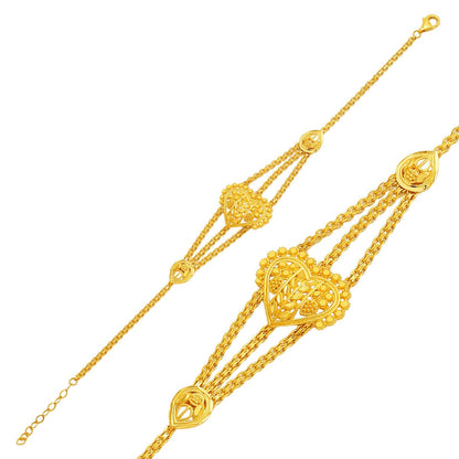 14K Yellow Gold Guverse Chain Bracelet