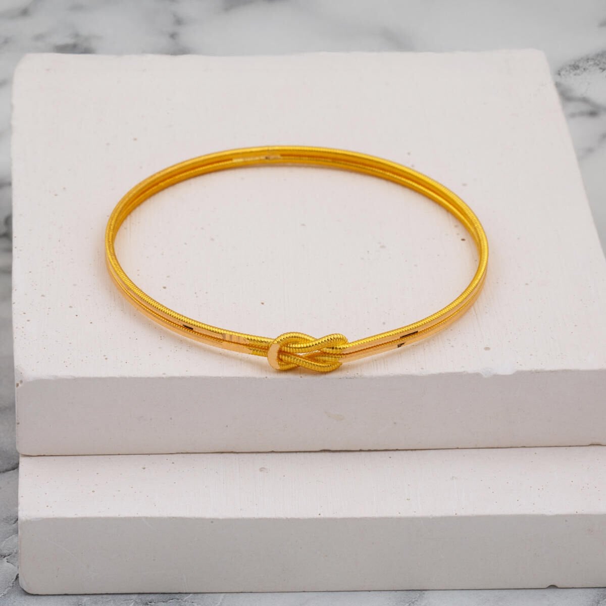22K Yellow Gold Love Knot Ajda Bangle (15 g)