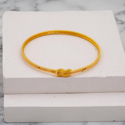22K Yellow Gold Love Knot Ajda Bangle (15 g)