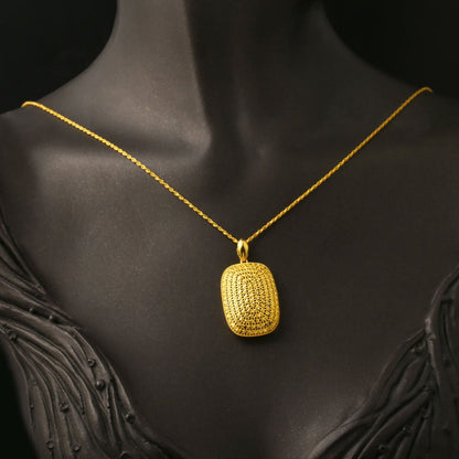 14K Yellow Gold Square-Cut Necklace