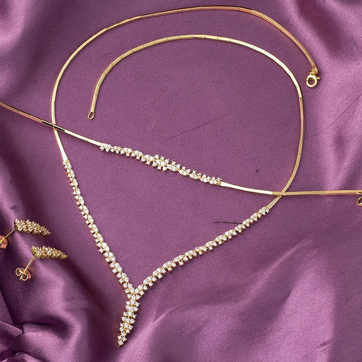 14K Yellow Gold Ivy Cubic Zirconia Set