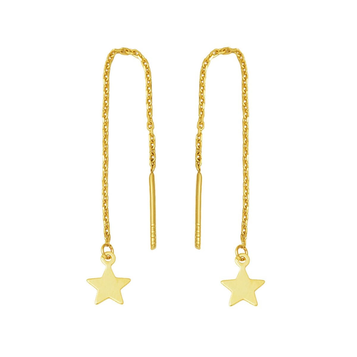 14K Yellow Gold Dorissa Bead Chain Earrings