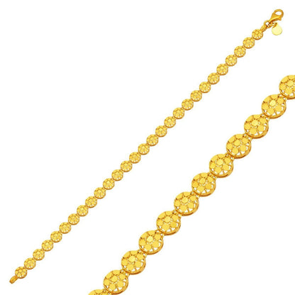 22K Yellow Gold Light Cascade Modern Bracelet