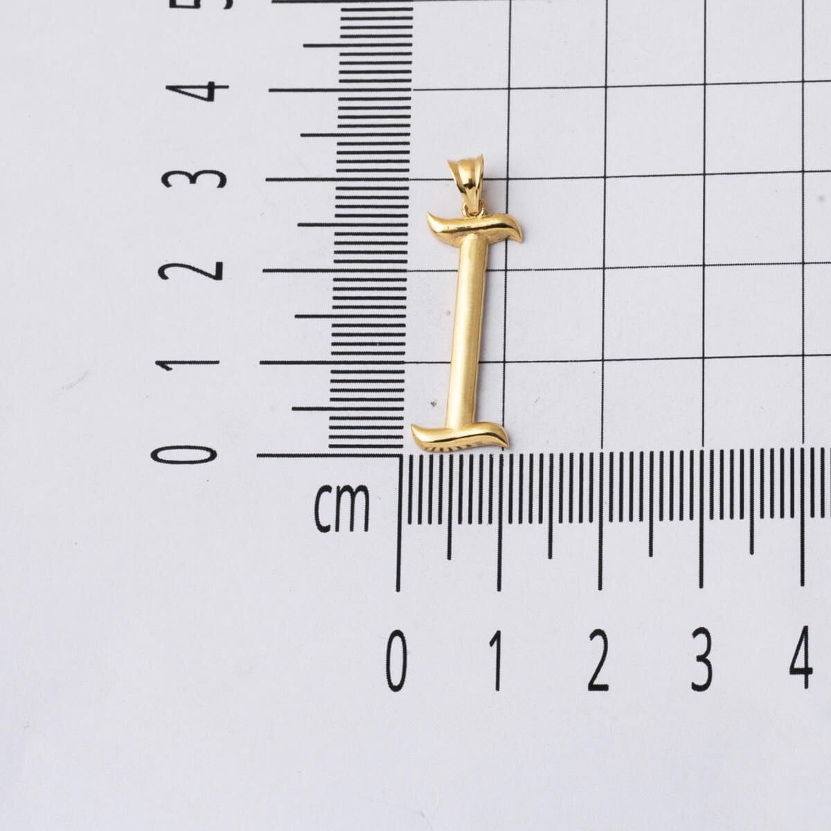 14K Yellow Gold I Initial Necklace
