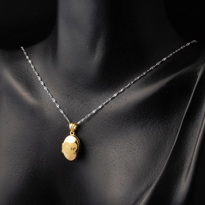14K Yellow Gold Love Locket Pendant