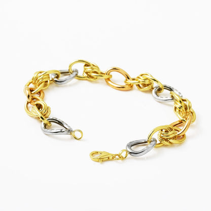 14K Yellow Gold Space Path Hoop Bracelet (8.79 g)