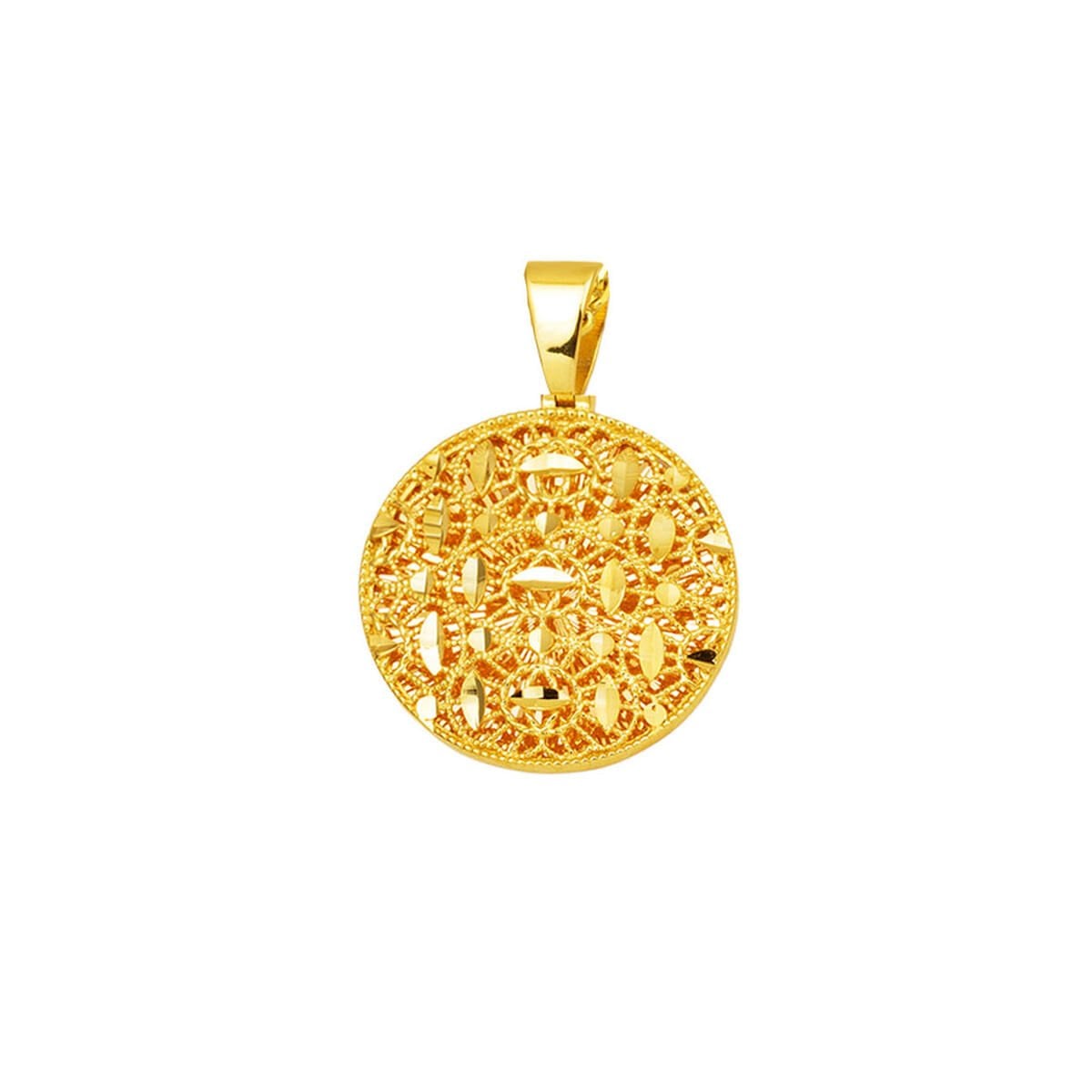 14K Yellow Gold Filigree Pendant