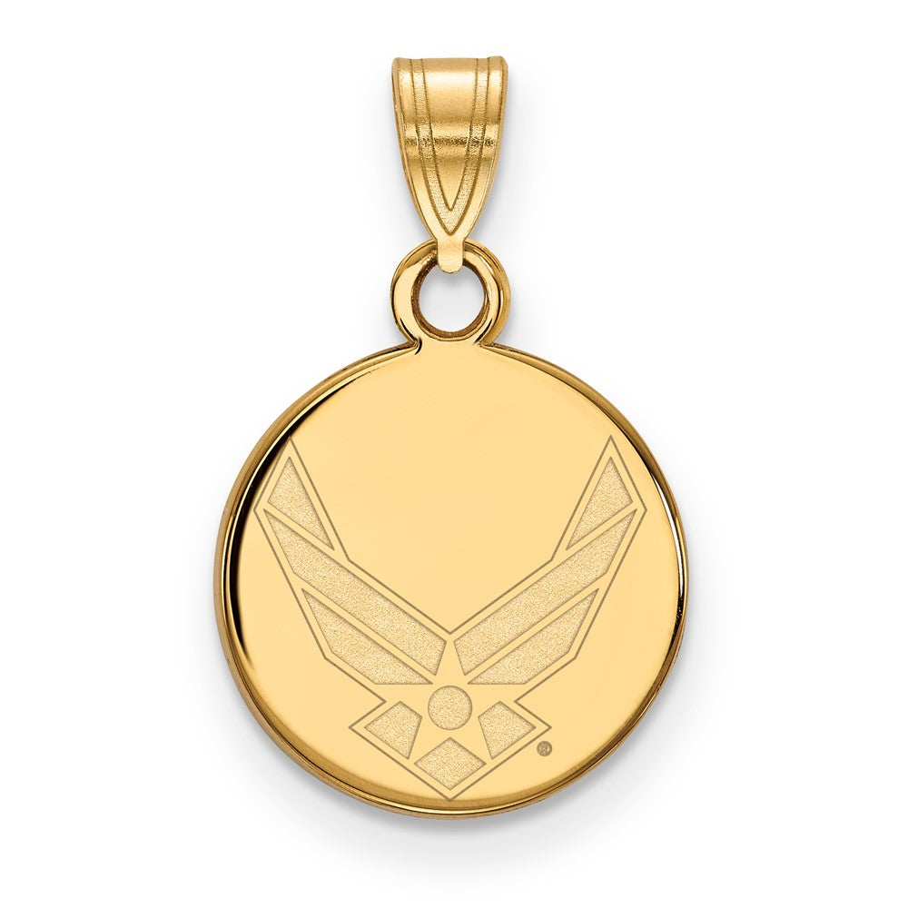 14K Yellow Gold Gold Logoart U.s. Air Force Small Disc Pendant