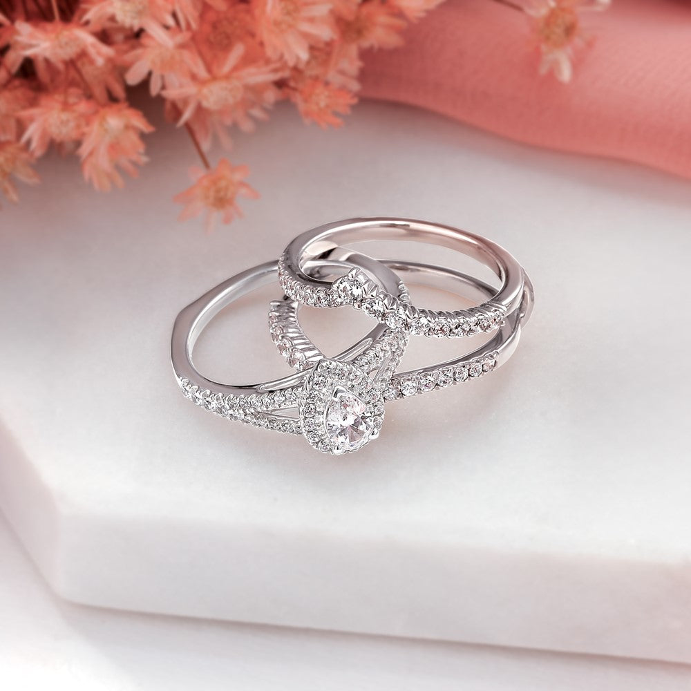 14K White Gold DiamondSemi-Mount Ring