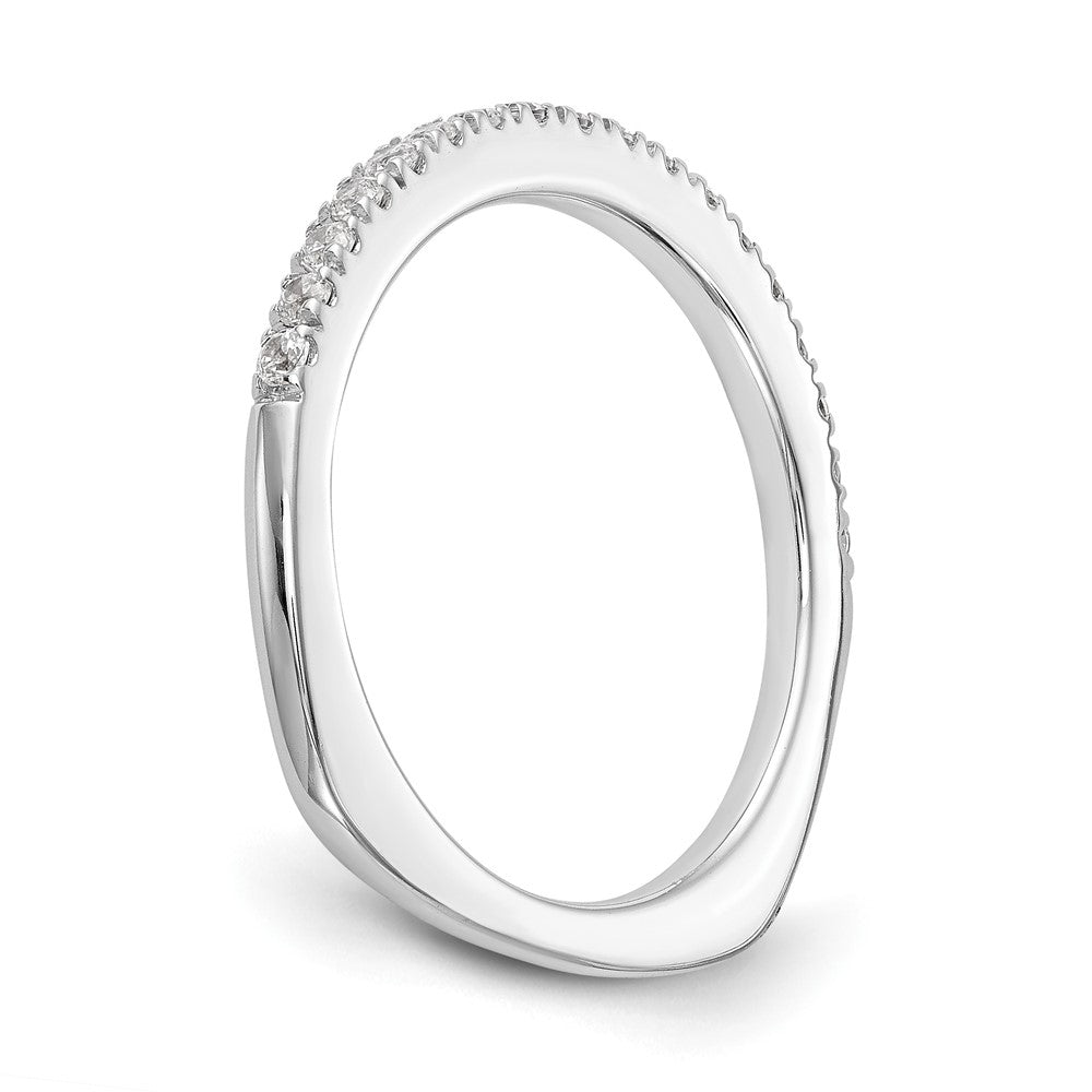 True Origin 14K White Gold 3/8 carat Lab Grown Diamond VS+ F+ Complete Wedding Band Ring