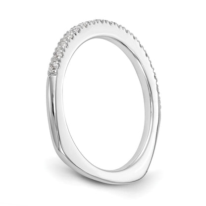 True Origin 14K White Gold 3/8 carat Lab Grown Diamond VS+ F+ Complete Wedding Band Ring