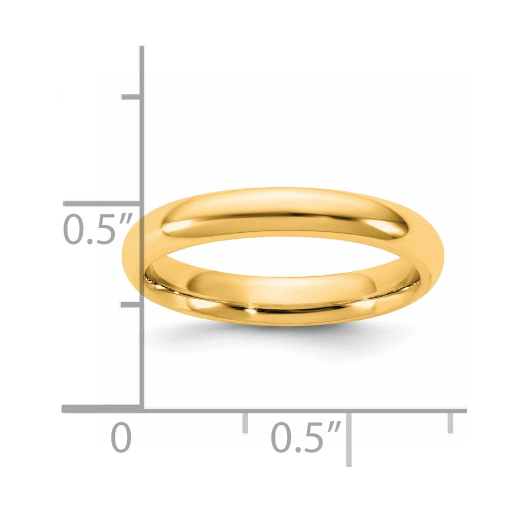 14K Yellow Gold 3.5mm Standard Comfort Fit Wedding Band Ring