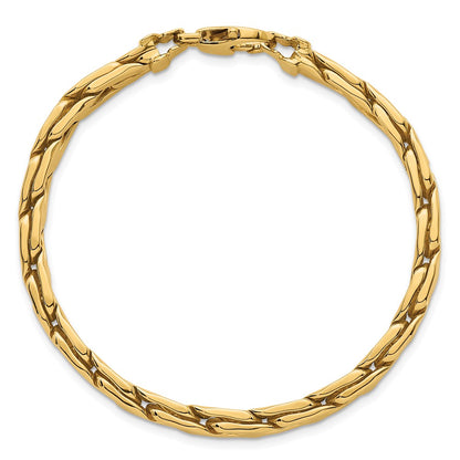 14K Yellow Gold Polished 6.3mm Lightweight Fancy Link 7.5 Inch Bracelet
