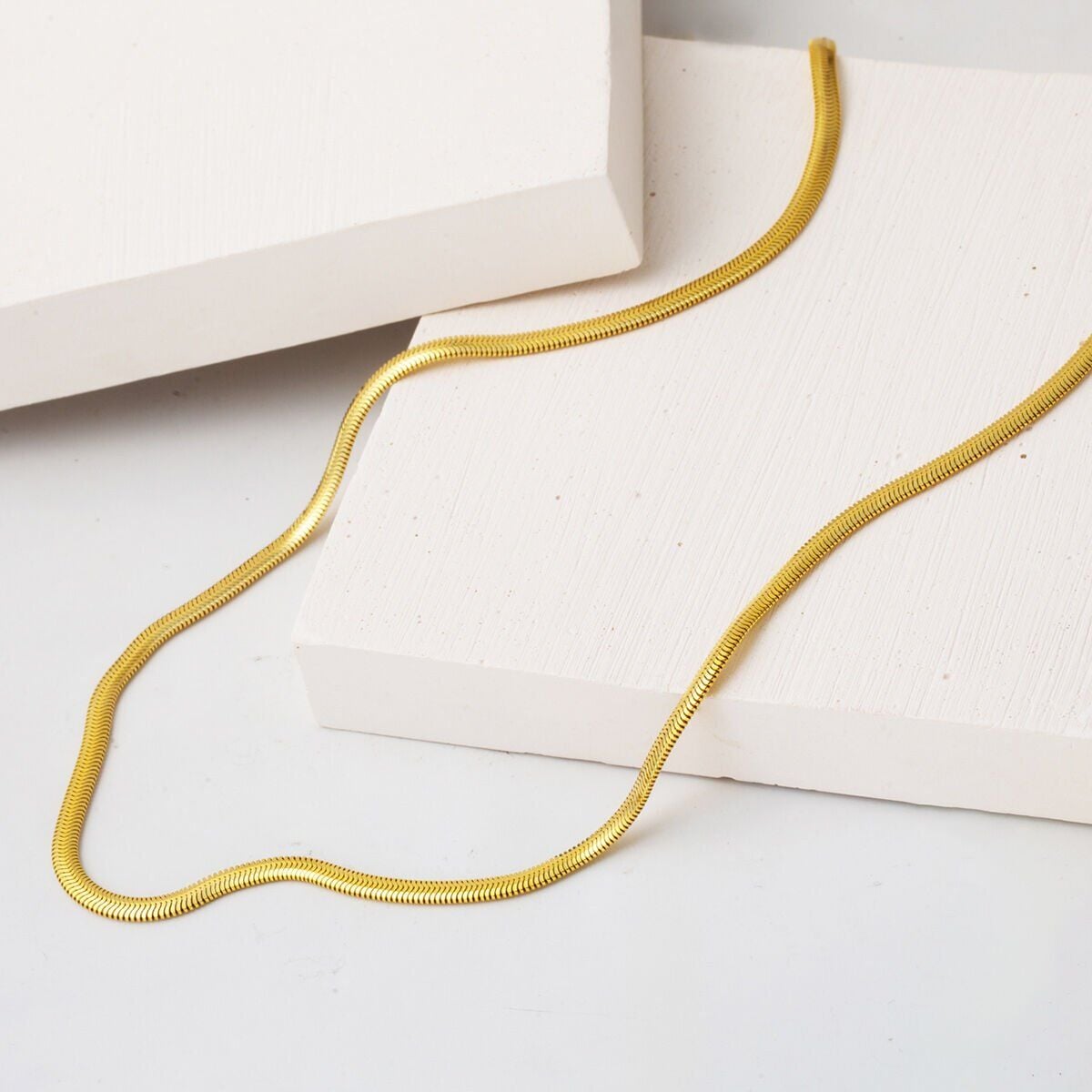 14K Yellow Gold Herringbone Chain 45 cm (6.66 g)