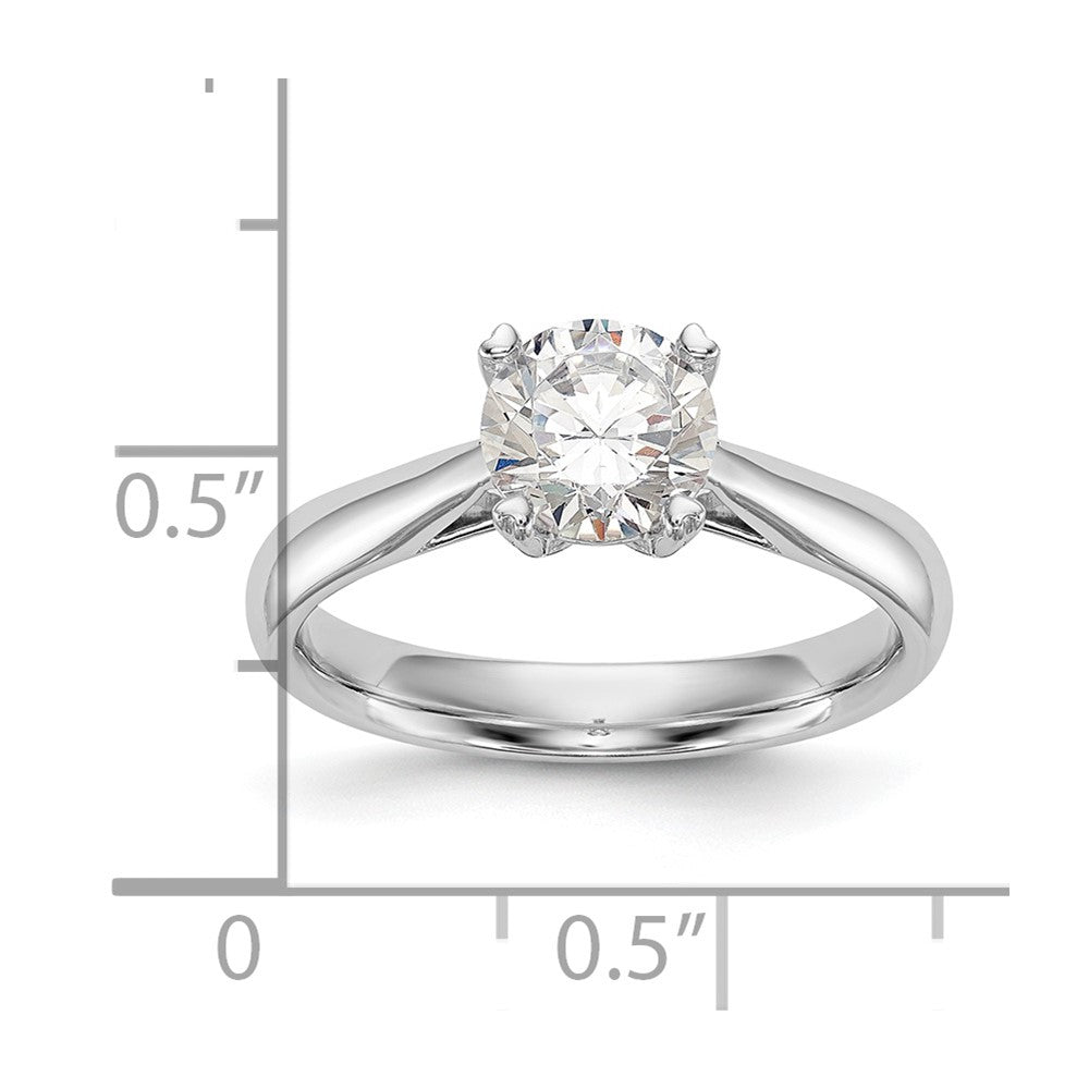 True Origin 14K White Gold 1/3 carat Certified Complete Lab Grown Diamond VS+ F+ Round Solitaire Engagement Ring