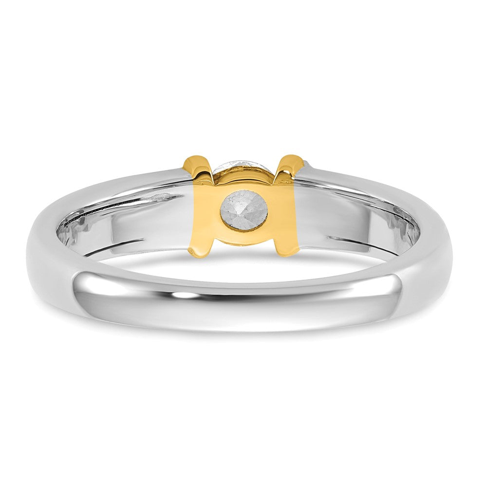 14K Two-Tone Gold .5ct Ladies Diamond Wedding Band Ring
