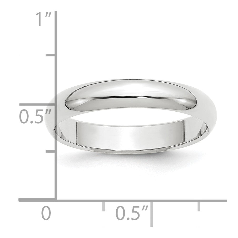 Platinum 4mm Half Round Wedding Band Ring