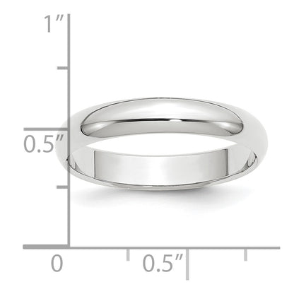 Platinum 4mm Half Round Wedding Band Ring