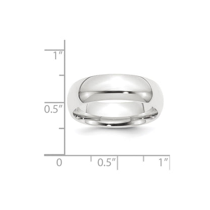 Platinum 8mm Lightweight Comfort-Fit Wedding Band Ring