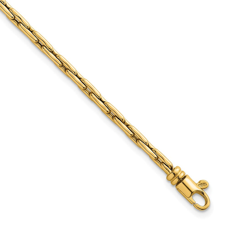 14K Yellow Gold Polished 2.9mm Fancy Link 7.5 Inch Bracelet