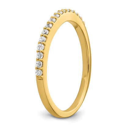 14K Yellow Gold 1/5 carat Diamond Contoured Complete Wedding Band Ring