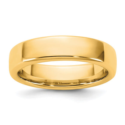 14K Yellow Gold 5mm European Comfort Fit Wedding Band Ring