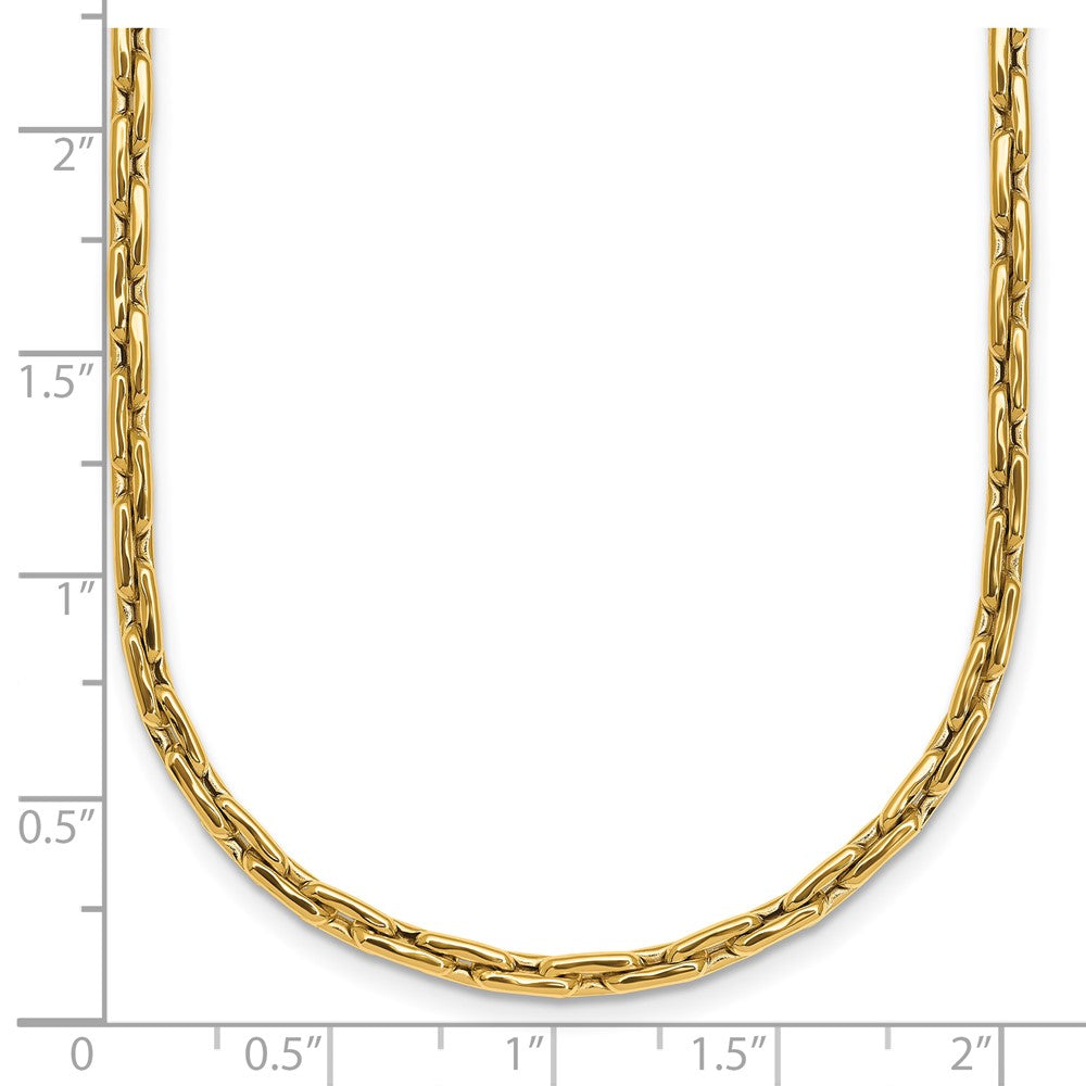 14K Yellow Gold Polished 2.9mm Fancy Link 18 Inch Necklace