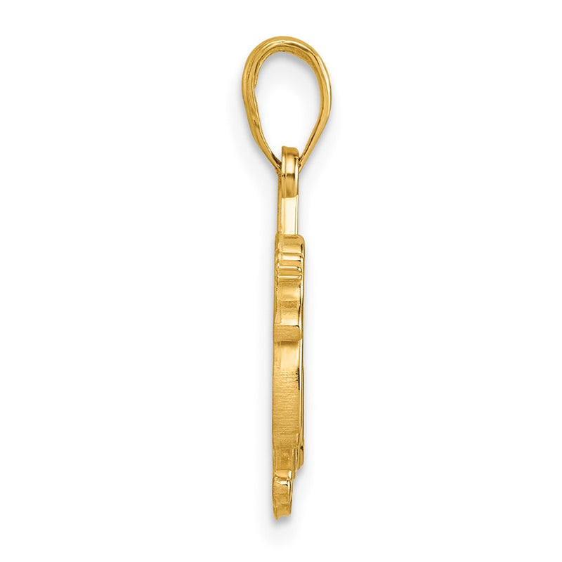 14K Yellow Gold Polished Turkey Pendant