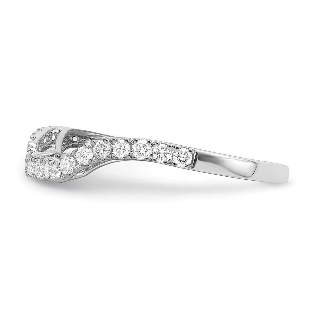 True Origin 14K White Gold 1/4 carat Lab Grown Diamond VS+ F+ Complete Wedding Band Ring