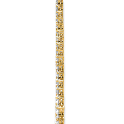14K Yellow Gold 11 5/8 carat Lab Grown Diamond VS/SI+ G+ Complete Round 20 Inch Graduated Tennis Necklace