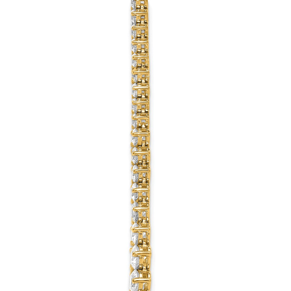 14K Yellow Gold 11 5/8 carat Certified Lab Grown Diamond VS+ F+ Complete Round 20 Inch Graduated Tennis Necklace