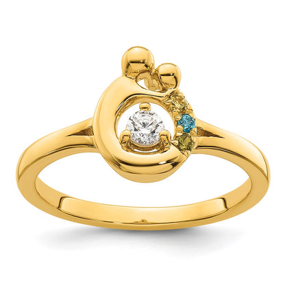 14K White Gold Real Diamond Band