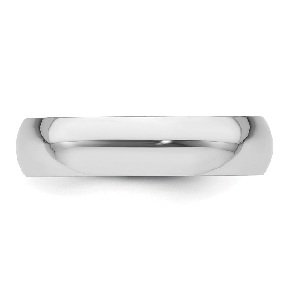 Platinum 5mm Half Round Featherweight Wedding Band Ring