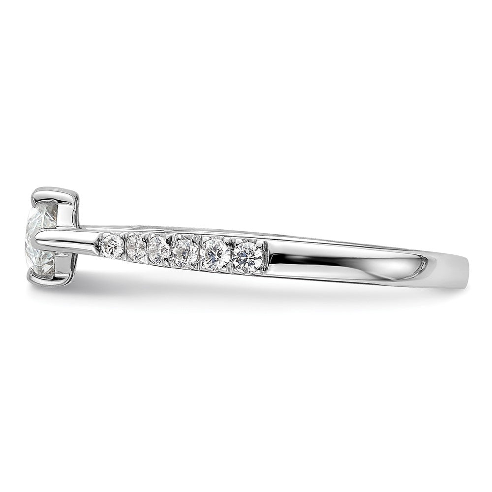 14K White Gold East West (Holds 1 carat (10.5x5.6mm) Marquise Center) 1/5 carat Diamond Semi-Mount Engagement Ring