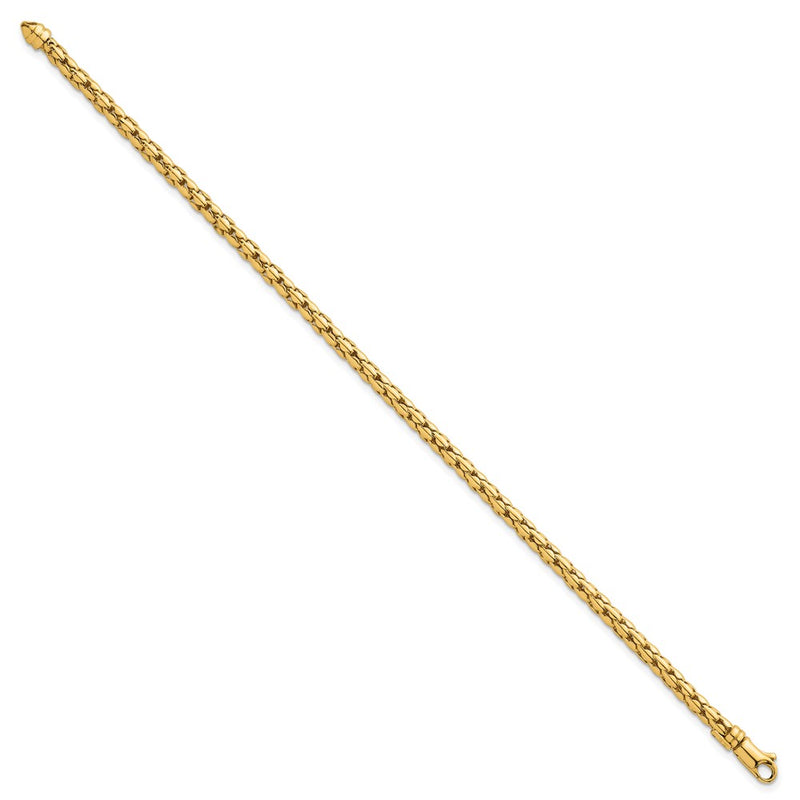 14K Yellow Gold Polished 3.5mm Fancy Link 7.25 Inch Bracelet