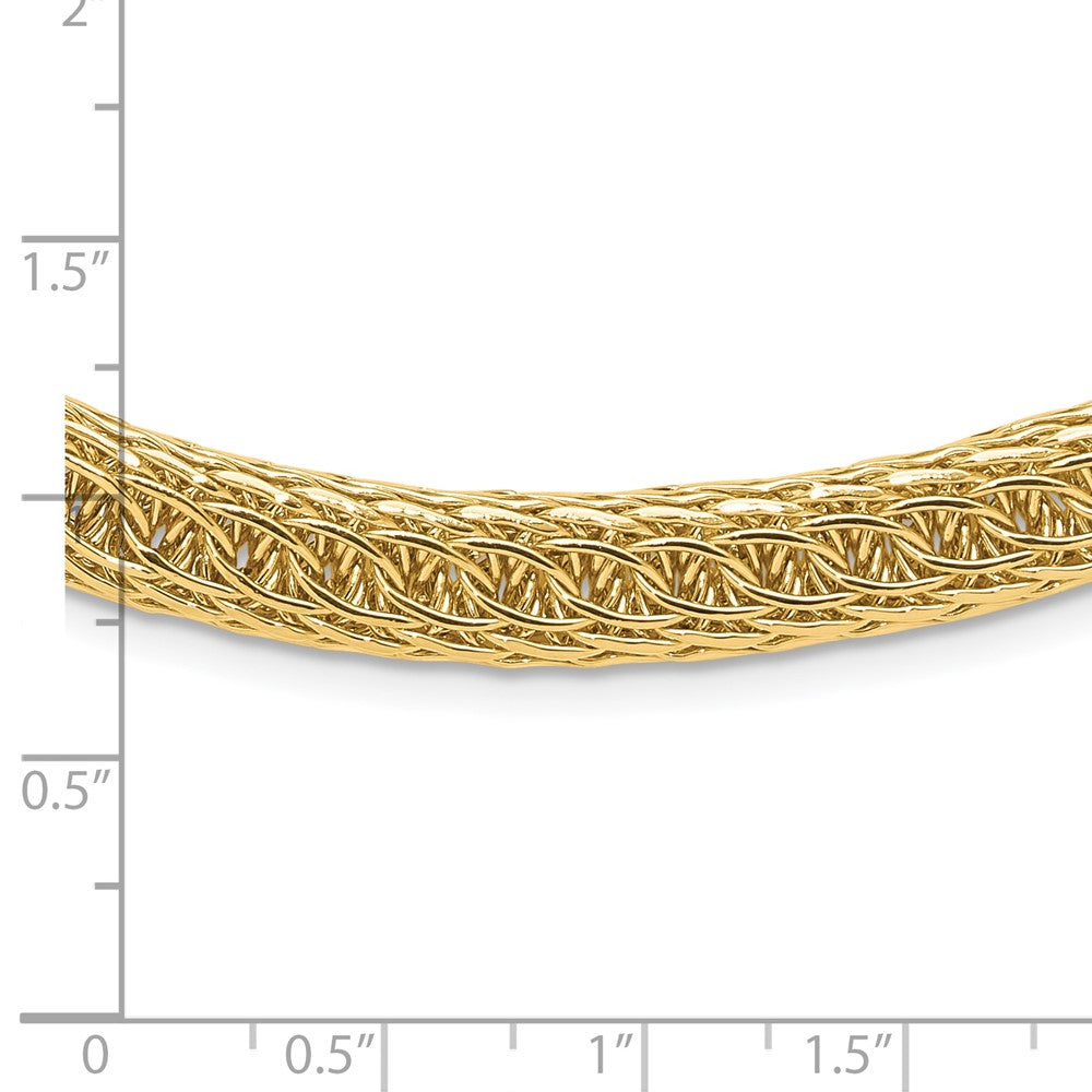 14K Yellow Gold Polished 8.00mm Fancy Multi-Link 18 Inch Necklace