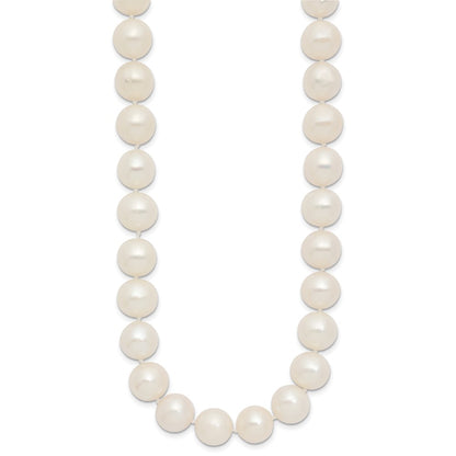 14K Yellow Gold Polished 10-11mm Near-Round Freshwater Cultured Pearl 18 Inch Necklace