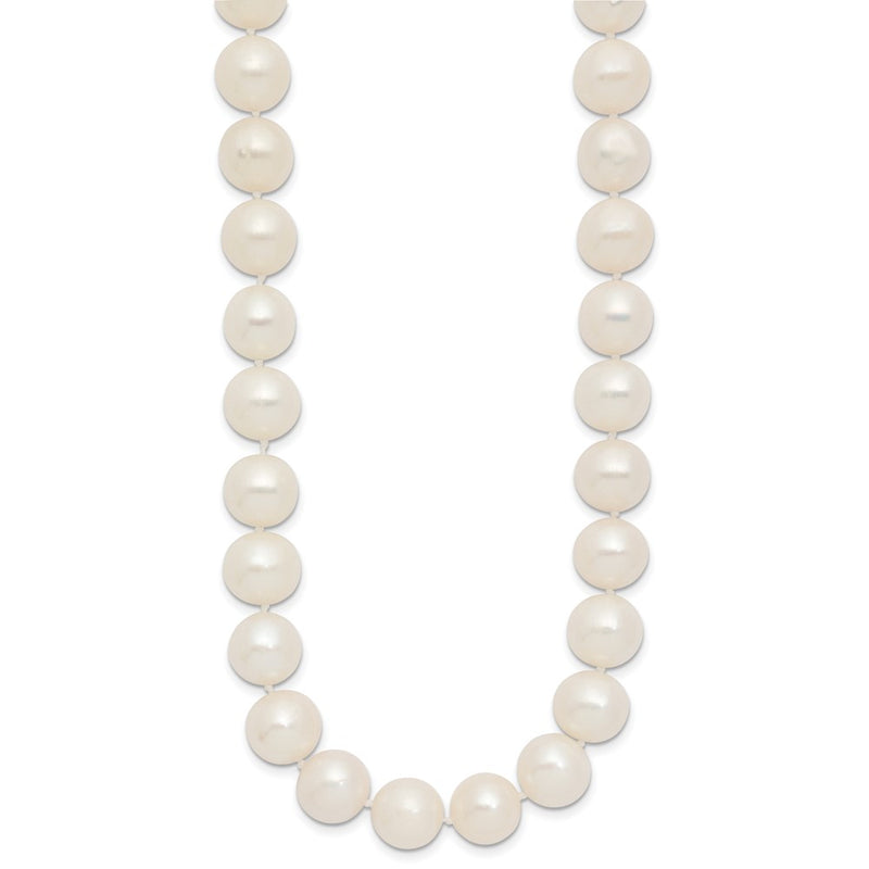 14K Yellow Gold Polished 10-11mm Near-Round Freshwater Cultured Pearl 18 Inch Necklace