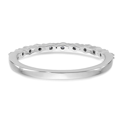 14K White Gold 1/10 carat Blue Diamond Complete Wedding Band Ring
