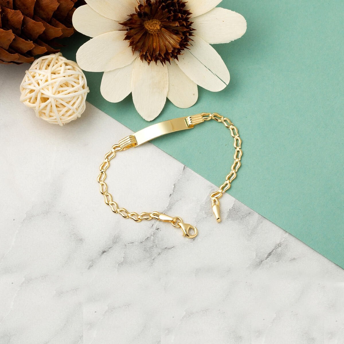 14K Yellow Gold Name Children's Bracelet